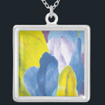 False Indigo III Silverpläterat Halsband<br><div class="desc">Blommigt</div>