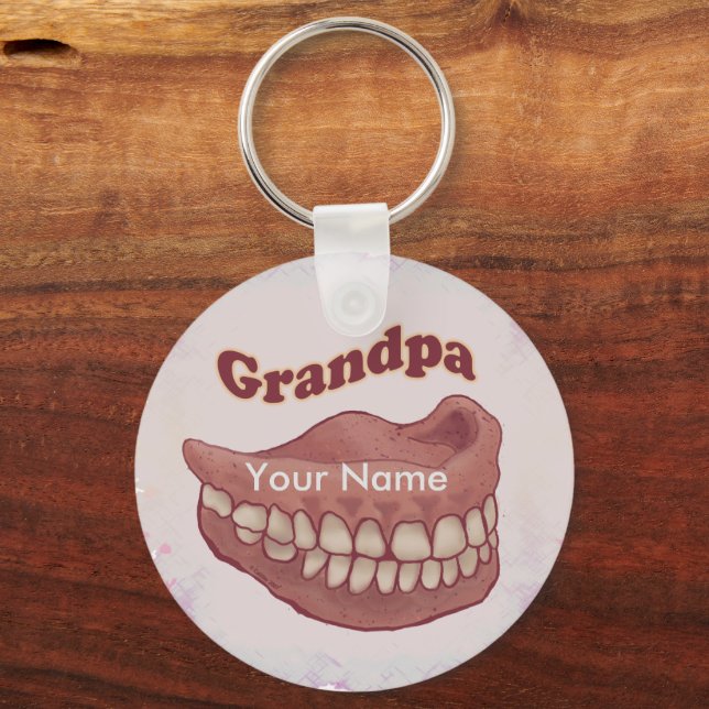 False Teeth Grandpa-nyckelkedja Nyckelring (Framsida)