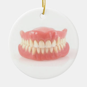 "FALSE TEETH" ÖVER BACKE ORNAMENT OCH GIFT