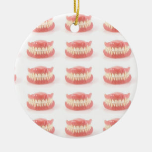 "FALSE TEETH" ÖVER BACKE ORNAMENT OCH GIFT