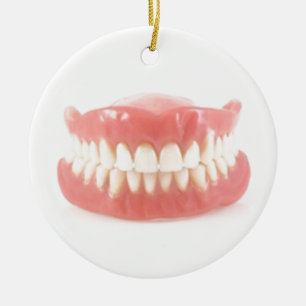"FALSE TEETH" ÖVER BACKE ORNAMENT OCH GIFT