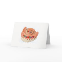 False Teeth Valentines day Card
