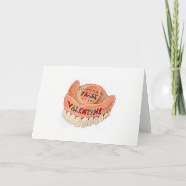 False Teeth Valentines day Card Helgkort (Framsida)