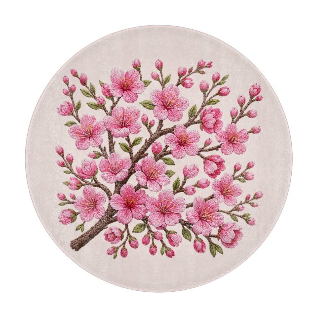 Falsk 3D-broderad Sakura-grenillustration (Framsidan)