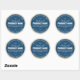 Falsk Beige-folieprodukt Rund Etikett