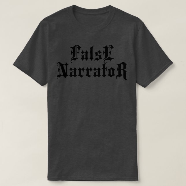 Falsk berättarröst Snyggt Goth Typography T Shirt (Design framsida)