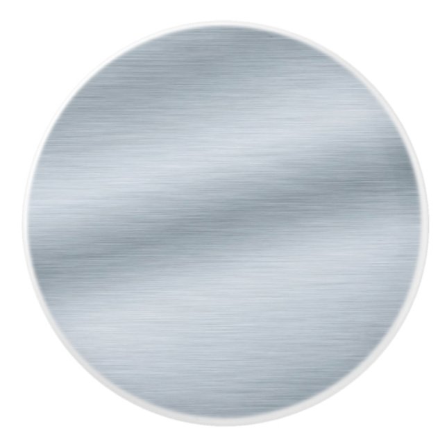Falsk Borstad Silver Bakgrund Knopp (Framsidan)