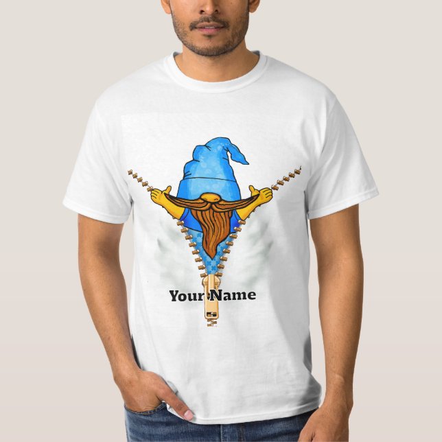 Falsk dragkedja Tomte T Shirt (Framsida)