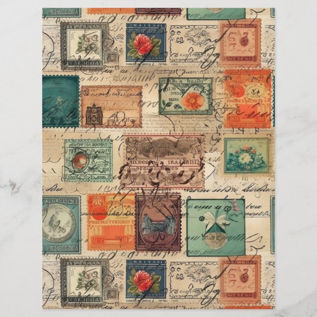 Falsk fantasipoststämpel Collage 6 (Baksida)