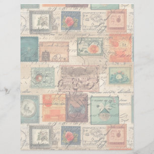 Falsk Fantasy Poststämpel Collage 6 ljus