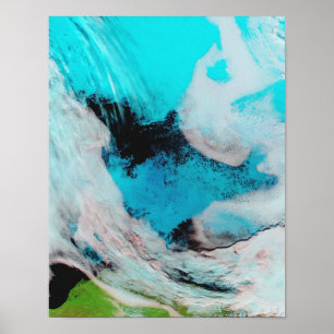 Falsk färg beskådar av Polynya (öppna vatten), Poster