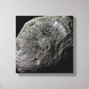 Falsk-färg beskådar av Saturns måne Hyperion Canvastryck