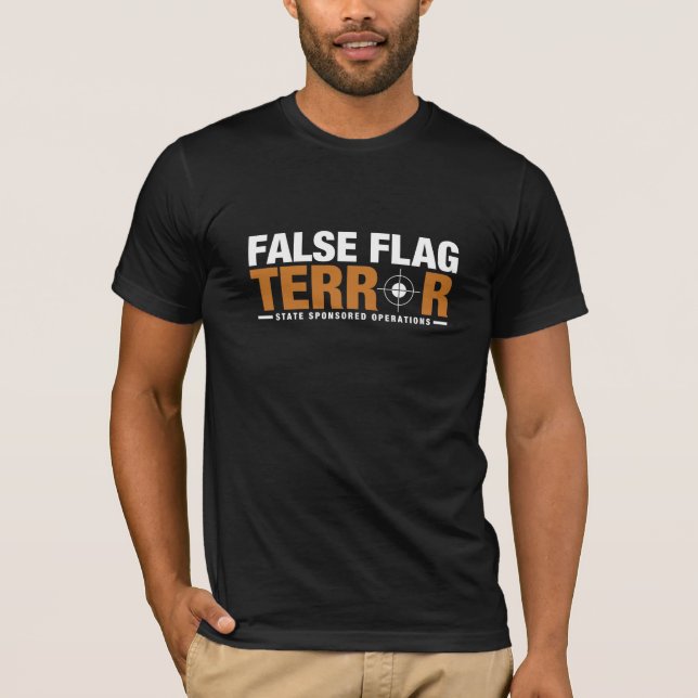 Falsk flaggaskräckmanar T-tröja T Shirt (Framsida)