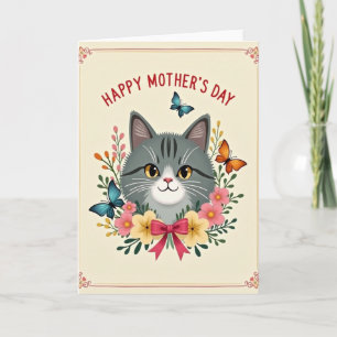 Falsk Folie Katt Mors Dag Kort