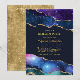 Falsk Glitter Agat Celestial Övningsmiddag Inbjudningar