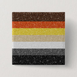 Falsk Glitter Gay Björn Pride Flagga Bakgrund Knapp