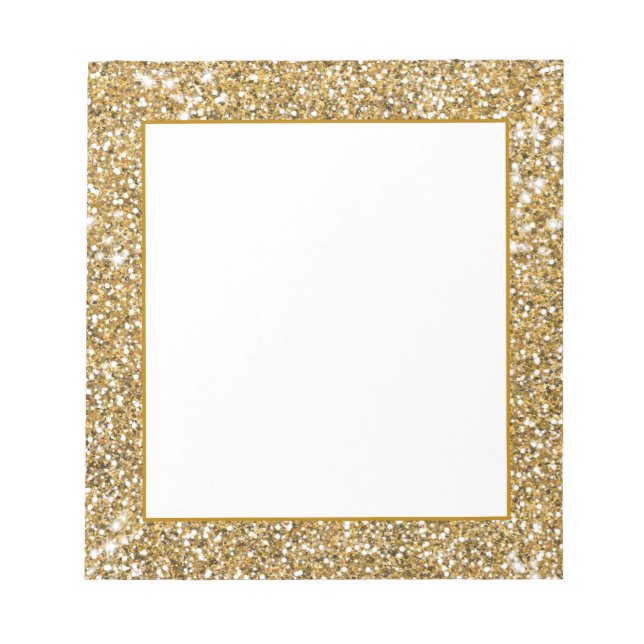 Falsk guldgul glitterstruktur grafisk look anteckningsblock (Framsida)