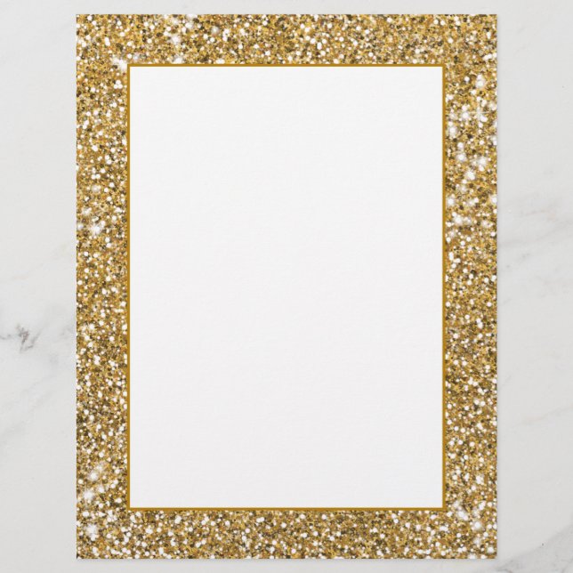 Falsk guldgul glittertextur grafisk look brevhuvud (Framsida)
