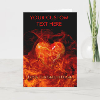 Falsk kärlek flammar in kortet helgkort