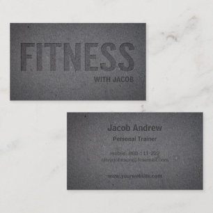 Falsk Letterpress-deboss Fitness Personlig Tränare Visitkort