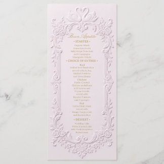 Falsk Letterpress-effekt Barock Meny