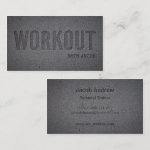 Falsk Letterpress Präglad Tränings- och Fitness Tr Visitkort