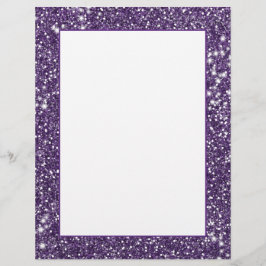 Falsk lila glittertextur look brevhuvud