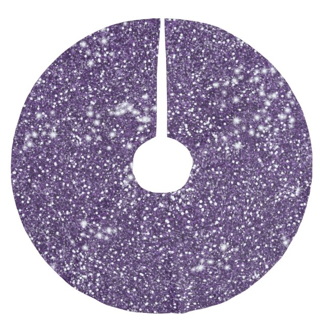 Falsk lila glittertextur - Tryckt bild - Julgransmatta Borstad Polyester (Framsidan)