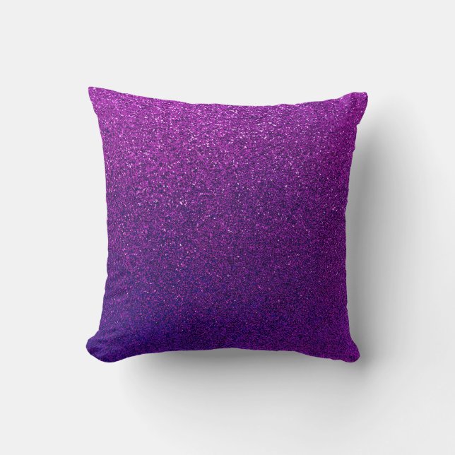 Falsk lila violett glitterbakgrund glittrar kudde (Framsida)
