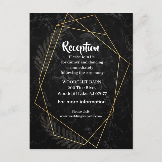 Falsk Marmor Geometrisk Meddelande Vykort (Framsida)