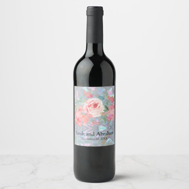 Falsk pärlmoder  vinflaska etikett (Framsida)