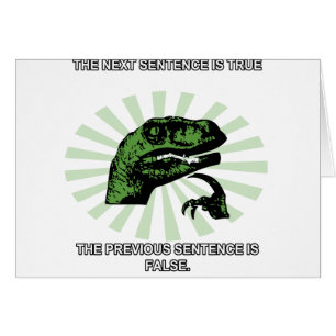 Falsk Philosoraptor som är riktig och Hälsningskort