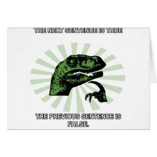 Falsk Philosoraptor som är riktig och Hälsningskort