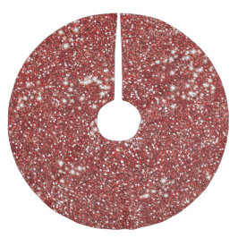 Falsk röd glitterstruktur grafisk design julgransmatta borstad polyester