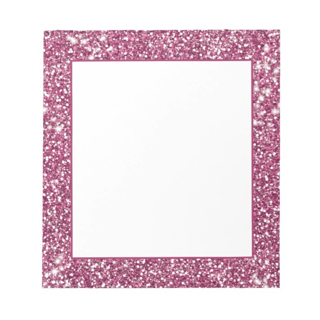 Falsk rosa glittertextur grafisk look-alike anteckningsblock (Framsida)