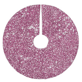 Falsk rosa glittertextur grafisk look-alike julgransmatta borstad polyester