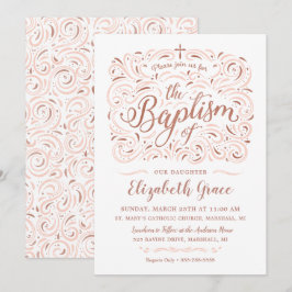 Falsk Rosa Guld Dop Inbjudan