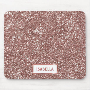 Falsk Rosa Guld Glitter Textur Utseende & Anpassat Musmatta