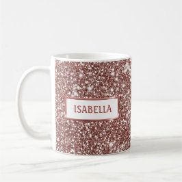 Falsk Rosa Guld Glitter Textur Utseende Med Ditt N Kaffemugg