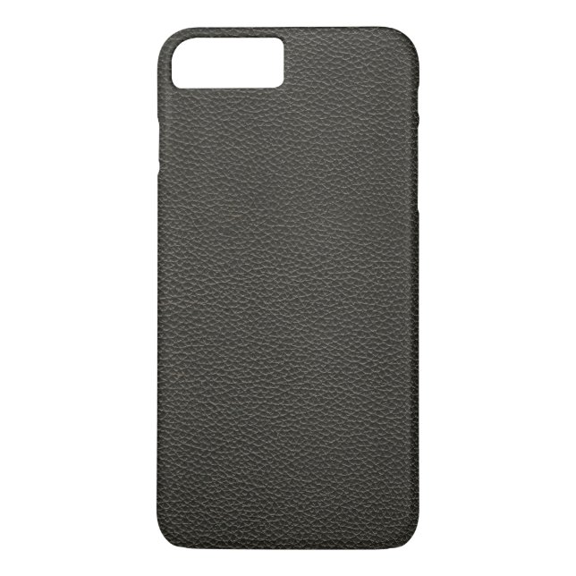 Falsk svart läderstruktur Case-Mate iPhone skal (Baksida)