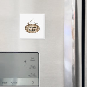Falsk Trävarumärkesskylt för Bönder Magnet