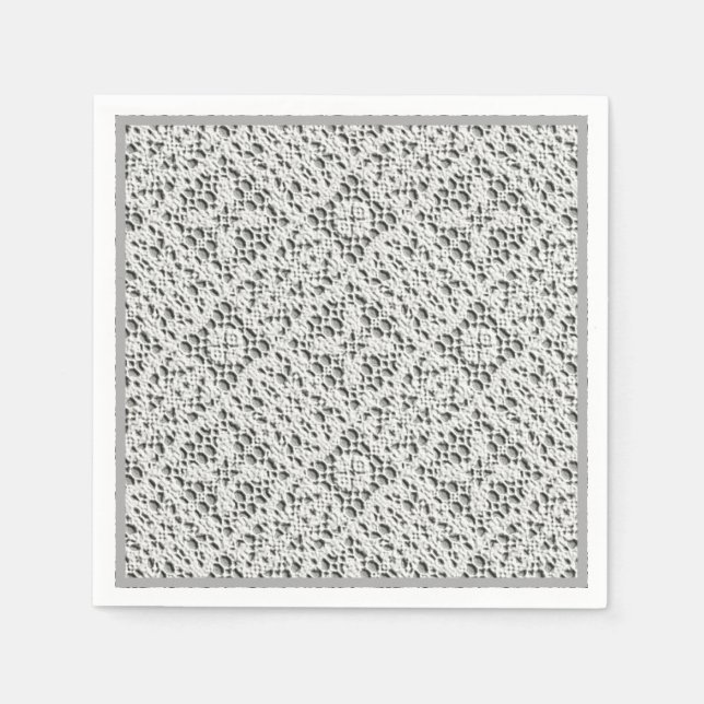 Falsk Virkad Vit Pappersservett (Framsidan)