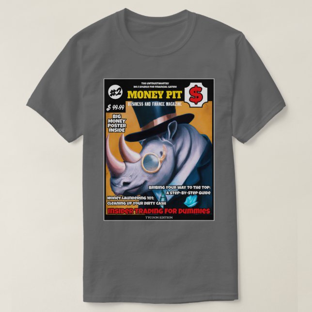 falska affärs- och finansmagasin t shirt (Design framsida)