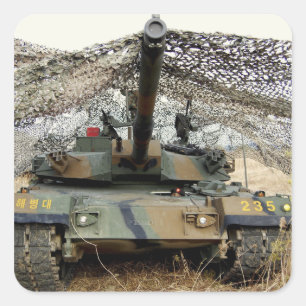 Falska aggressors från Republic of Korea Fyrkantigt Klistermärke