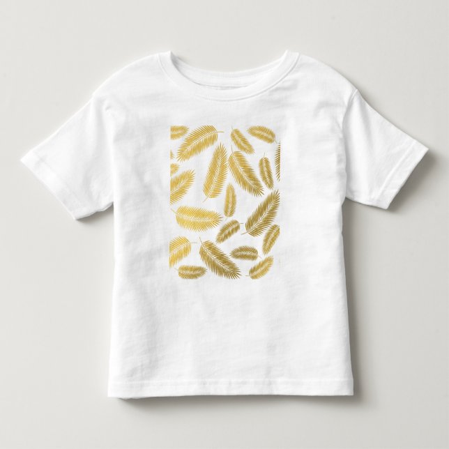 Falska guld palmbladsmönster t shirt (Framsida)