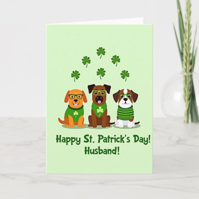 Falska Guldhundar St Patricks-kort Kort (Framsida)