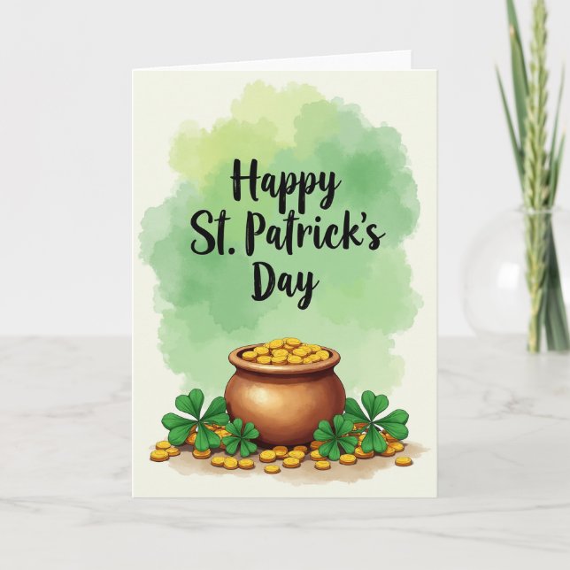 Falska Guldmynt Glad St Patricks-kort Kort (Framsida)