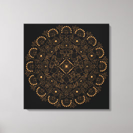 Falska Guldpärlor Mandala Canvastryck