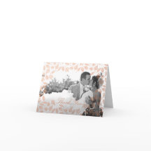 Falska höstlöv i kopparfärg Foto tackkort