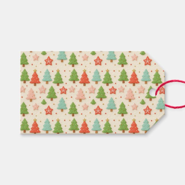 Falska kakor i lerkristall julklappsinslag presentetikett (Framsidan (Horisontell))